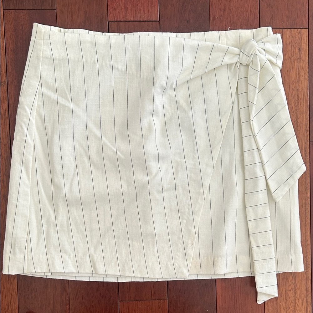 Rachel Zoe White Skirt with Black Stripes